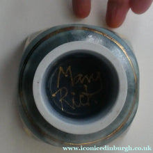 Load image into Gallery viewer, Cornish Studio Pottery. Miniature Gold Lustre PORCELAIN Footed Bowl by Mary Rich (1940 - 2022). SIGNED
