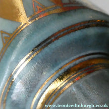 Load image into Gallery viewer, Cornish Studio Pottery. Miniature Gold Lustre PORCELAIN Footed Bowl by Mary Rich (1940 - 2022). SIGNED
