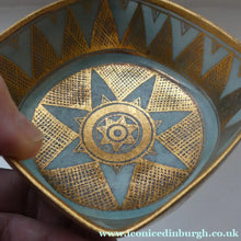Load image into Gallery viewer, Cornish Studio Pottery. Miniature Gold Lustre PORCELAIN Footed Bowl by Mary Rich (1940 - 2022). SIGNED
