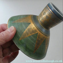 Load image into Gallery viewer, Cornish Studio Pottery. Miniature Gold Lustre PORCELAIN Footed Bowl by Mary Rich (1940 - 2022). SIGNED

