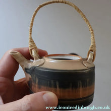 Load image into Gallery viewer, Cornish Studio Pottery. Miniature Gold Lustre PORCELAIN Tea Pot by Mary Rich (1940 - 2022)
