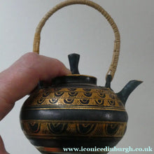 Load image into Gallery viewer, Cornish Studio Pottery. Miniature Gold Lustre PORCELAIN Tea Pot by Mary Rich (1940 - 2022)
