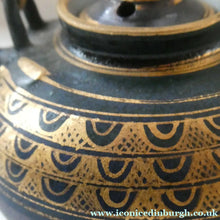 Load image into Gallery viewer, Cornish Studio Pottery. Miniature Gold Lustre PORCELAIN Tea Pot by Mary Rich (1940 - 2022)
