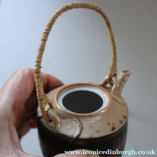 Load image into Gallery viewer, Cornish Studio Pottery. Miniature Gold Lustre PORCELAIN Tea Pot by Mary Rich (1940 - 2022)
