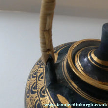 Load image into Gallery viewer, Cornish Studio Pottery. Miniature Gold Lustre PORCELAIN Tea Pot by Mary Rich (1940 - 2022)
