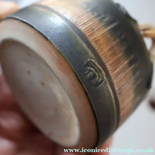 Load image into Gallery viewer, Cornish Studio Pottery. Miniature Gold Lustre PORCELAIN Tea Pot by Mary Rich (1940 - 2022)
