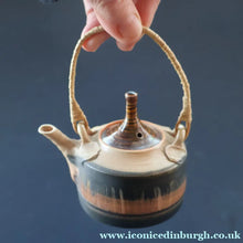 Load image into Gallery viewer, Cornish Studio Pottery. Miniature Gold Lustre PORCELAIN Tea Pot by Mary Rich (1940 - 2022)
