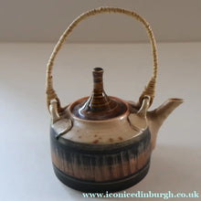 Load image into Gallery viewer, Cornish Studio Pottery. Miniature Gold Lustre PORCELAIN Tea Pot by Mary Rich (1940 - 2022)

