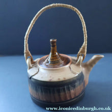 Load image into Gallery viewer, Cornish Studio Pottery. Miniature Gold Lustre PORCELAIN Tea Pot by Mary Rich (1940 - 2022)
