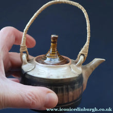 Load image into Gallery viewer, Cornish Studio Pottery. Miniature Gold Lustre PORCELAIN Tea Pot by Mary Rich (1940 - 2022)
