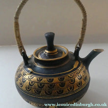 Load image into Gallery viewer, Cornish Studio Pottery. Miniature Gold Lustre PORCELAIN Tea Pot by Mary Rich (1940 - 2022)
