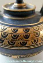 Load image into Gallery viewer, Cornish Studio Pottery. Miniature Gold Lustre PORCELAIN Tea Pot by Mary Rich (1940 - 2022)
