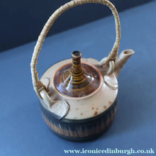 Load image into Gallery viewer, Cornish Studio Pottery. Miniature Gold Lustre PORCELAIN Tea Pot by Mary Rich (1940 - 2022)
