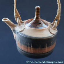 Load image into Gallery viewer, Cornish Studio Pottery. Miniature Gold Lustre PORCELAIN Tea Pot by Mary Rich (1940 - 2022)
