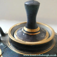 Load image into Gallery viewer, Cornish Studio Pottery. Miniature Gold Lustre PORCELAIN Tea Pot by Mary Rich (1940 - 2022)
