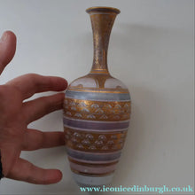 Load image into Gallery viewer, Cornish Studio Pottery. Miniature Gold Lustre PORCELAIN Vase by Mary Rich (1940 - 2022)
