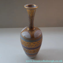 Load image into Gallery viewer, Cornish Studio Pottery. Miniature Gold Lustre PORCELAIN Vase by Mary Rich (1940 - 2022)
