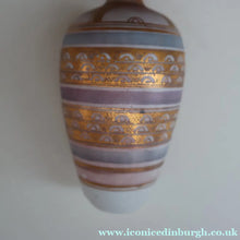 Load image into Gallery viewer, Cornish Studio Pottery. Miniature Gold Lustre PORCELAIN Vase by Mary Rich (1940 - 2022)
