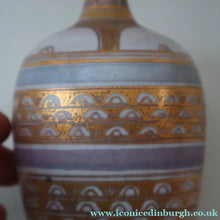 Load image into Gallery viewer, Cornish Studio Pottery. Miniature Gold Lustre PORCELAIN Vase by Mary Rich (1940 - 2022)
