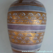 Load image into Gallery viewer, Cornish Studio Pottery. Miniature Gold Lustre PORCELAIN Vase by Mary Rich (1940 - 2022)
