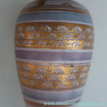 Load image into Gallery viewer, Cornish Studio Pottery. Miniature Gold Lustre PORCELAIN Vase by Mary Rich (1940 - 2022)
