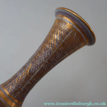 Load image into Gallery viewer, Cornish Studio Pottery. Miniature Gold Lustre PORCELAIN Vase by Mary Rich (1940 - 2022)

