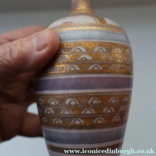 Load image into Gallery viewer, Cornish Studio Pottery. Miniature Gold Lustre PORCELAIN Vase by Mary Rich (1940 - 2022)
