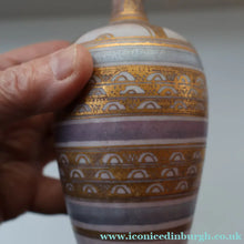 Load image into Gallery viewer, Cornish Studio Pottery. Miniature Gold Lustre PORCELAIN Vase by Mary Rich (1940 - 2022)
