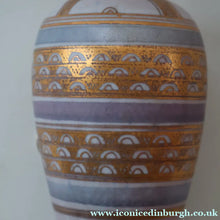 Load image into Gallery viewer, Cornish Studio Pottery. Miniature Gold Lustre PORCELAIN Vase by Mary Rich (1940 - 2022)
