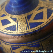 Load image into Gallery viewer, Cornish Studio Pottery. Miniature Gold Lustre PORCELAIN Vase by Mary Rich (1940 - 2022)
