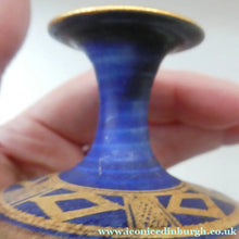 Load image into Gallery viewer, Cornish Studio Pottery. Miniature Gold Lustre PORCELAIN Vase by Mary Rich (1940 - 2022)
