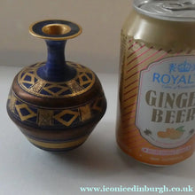 Load image into Gallery viewer, Cornish Studio Pottery. Miniature Gold Lustre PORCELAIN Vase by Mary Rich (1940 - 2022)
