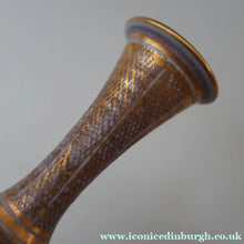 Load image into Gallery viewer, Cornish Studio Pottery. Miniature Gold Lustre PORCELAIN Vase by Mary Rich (1940 - 2022)
