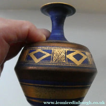 Load image into Gallery viewer, Cornish Studio Pottery. Miniature Gold Lustre PORCELAIN Vase by Mary Rich (1940 - 2022)
