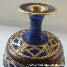 Load image into Gallery viewer, Cornish Studio Pottery. Miniature Gold Lustre PORCELAIN Vase by Mary Rich (1940 - 2022)
