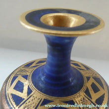 Load image into Gallery viewer, Cornish Studio Pottery. Miniature Gold Lustre PORCELAIN Vase by Mary Rich (1940 - 2022)
