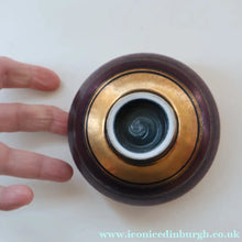 Load image into Gallery viewer, Cornish Studio Pottery. Small Black and Gold Lustre PORCELAIN Footed Bowl by Mary Rich (1940 - 2022)
