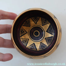 Load image into Gallery viewer, Cornish Studio Pottery. Small Black and Gold Lustre PORCELAIN Footed Bowl by Mary Rich (1940 - 2022)
