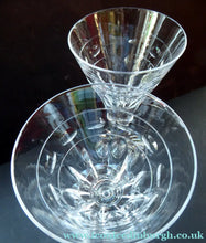 Load image into Gallery viewer, CUMBRIA CRYSTAL. Pair of Top Quality Tall Glass Wine Goblets: Downton Abbey Style. 7 inches in height - VINTAGE CRYSTAL
