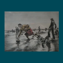 Load image into Gallery viewer, SCOTTISH ART. Lively Colour Etching Entitled "Curling Competition" by Henry Wilkinson (1921 - 2011). SIGNED
