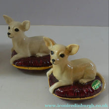Load image into Gallery viewer, Vintage BESWICK Figurine of a Little Chihuahua Dog Lying on a Cushion
