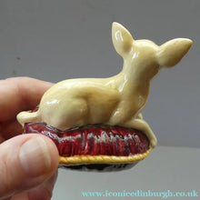 Load image into Gallery viewer, Vintage BESWICK Figurine of a Little Chihuahua Dog Lying on a Cushion
