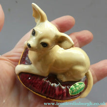 Load image into Gallery viewer, Vintage BESWICK Figurine of a Little Chihuahua Dog Lying on a Cushion
