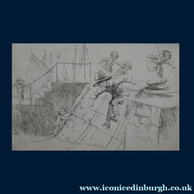 Load image into Gallery viewer, Cute Original 1920s Etching by EILEEN ALICE SOPER (1905 - 1990). Entitled FOLLOW MY LEADER Signed in Pencil
