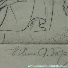 Load image into Gallery viewer, Cute Original Etching by EILEEN ALICE SOPER (1905 - 1990). Bedtime. Published 1922. Signed in Pencil
