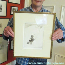 Load image into Gallery viewer, 1920s Original Eileen Soper Etching Tobogganing Pencil Signed
