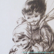 Load image into Gallery viewer, 1920s Original Eileen Soper Etching Tobogganing Pencil Signed
