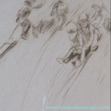 Load image into Gallery viewer, 1920s Original Eileen Soper Etching Tobogganing Pencil Signed
