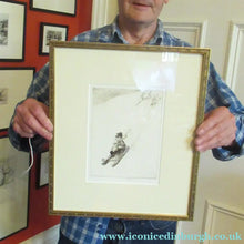 Load image into Gallery viewer, 1920s Original Eileen Soper Etching Tobogganing Pencil Signed

