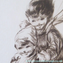Load image into Gallery viewer, 1920s Original Eileen Soper Etching Tobogganing Pencil Signed
